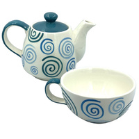 Zestaw Tea For One `Świderki` Czajniczek wraz z filiżanką